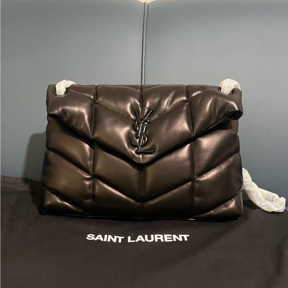 YSL PUFFER MEDIUM IN NAPPA LEATHER black - Picture 6 of 8